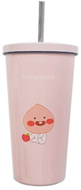 카카오프렌즈 리틀프렌즈 스텐 빨대 텀블러, 리틀어피치, 473ml