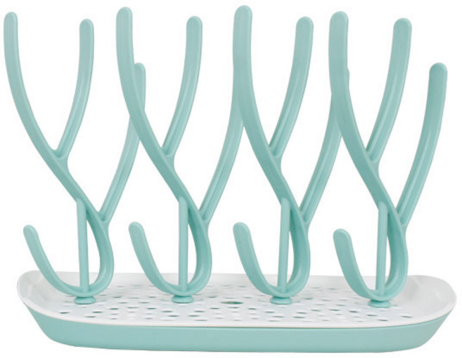릴린저 젖병건조대, 물받이 + 물빠짐 건조대 + 거치대, 민트