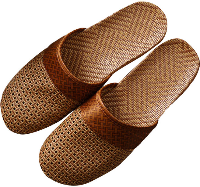 앤티스 쿨썸머 라탄 논슬립 남성 거실화, 브라운, 1개