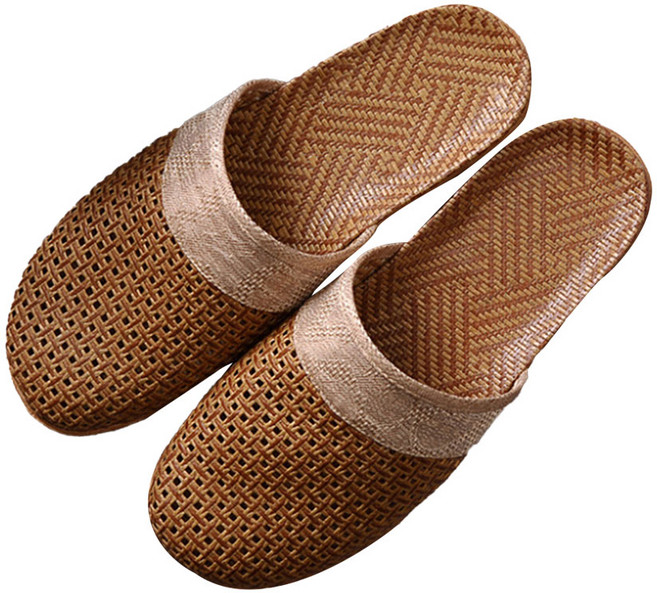 앤티스 쿨썸머 라탄 논슬립 남성 거실화, 베이지, 1개