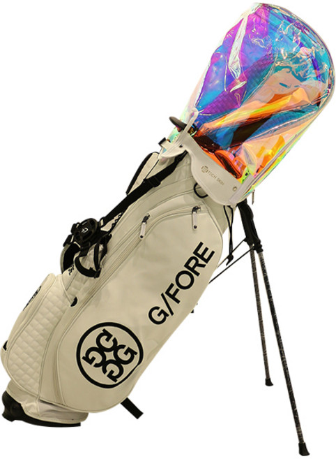 테크스킨 퓨어 골프백 홀로그램 후드커버, 화이트, 1개