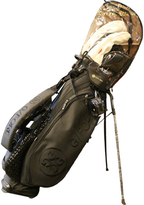 테크스킨 퓨어 골프백 투명 후드커버, 블랙, 1개