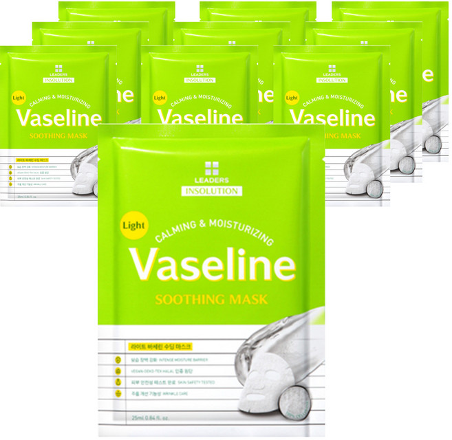 리더스 인솔루션 라이트 바세린 수딩 마스크 25ml, 10개입, 1개