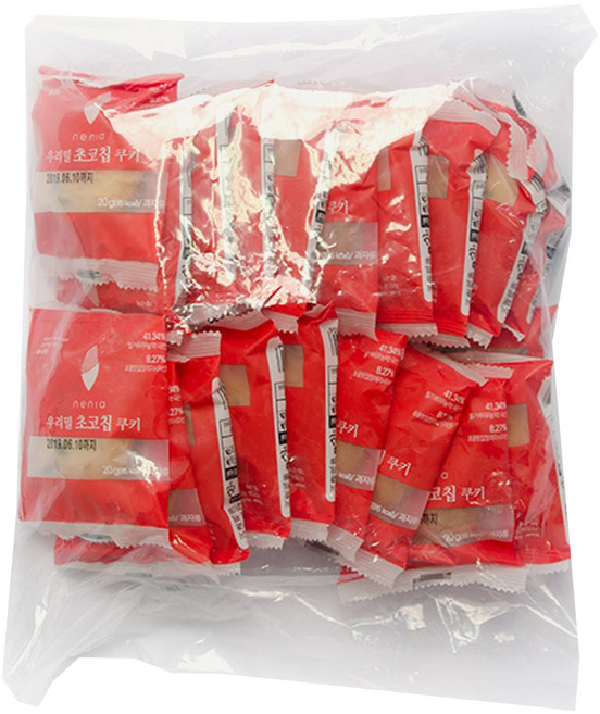 네니아 우리밀 초코칩 쿠키, 20g, 20개