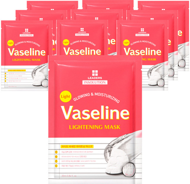 리더스 인솔루션 라이트 바세린 라이트닝 마스크 25ml, 10개입, 1개