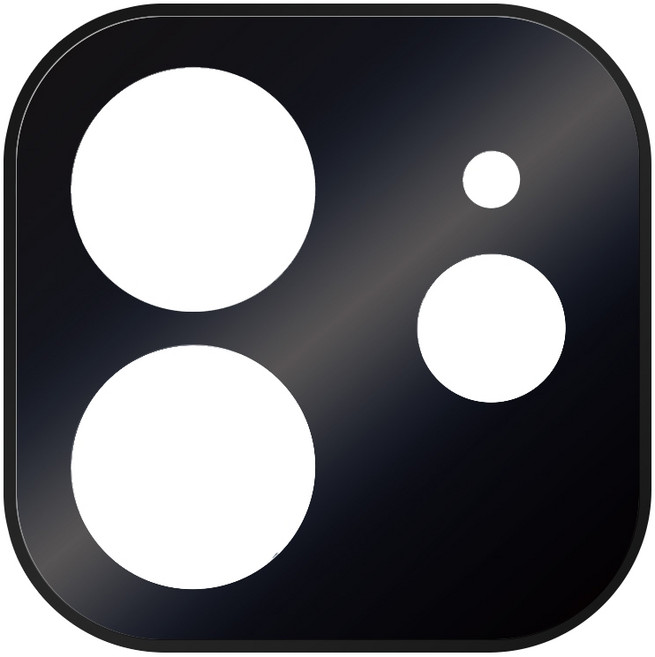 고부기 강화유리 풀커버 카메라 보호 필름 올블랙, 1세트