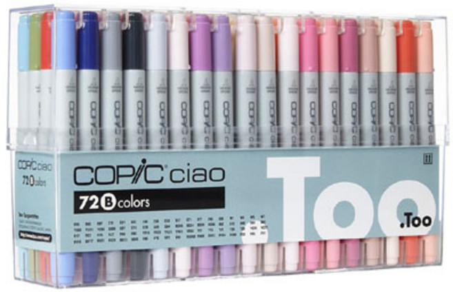 COPiC 酷筆客 Twin Ciao 彩色麥克筆 B, 72色, 1套