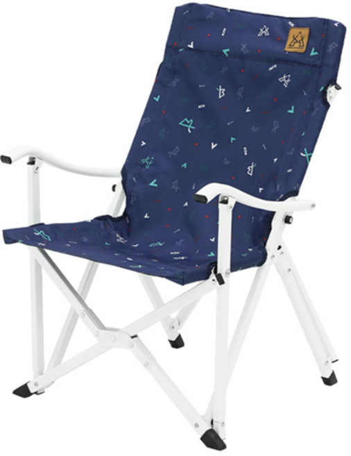 카즈미 모노그램 미니 릴렉스 체어, 네이비, 1개