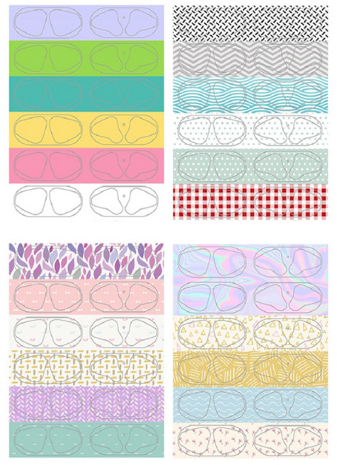 아이엠듀 에어팟 철가루 방지 스티커 디자인 24종 세트, 혼합색상