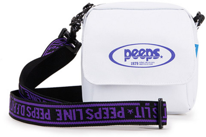 peeps tiny logo 斜揹包, 白色