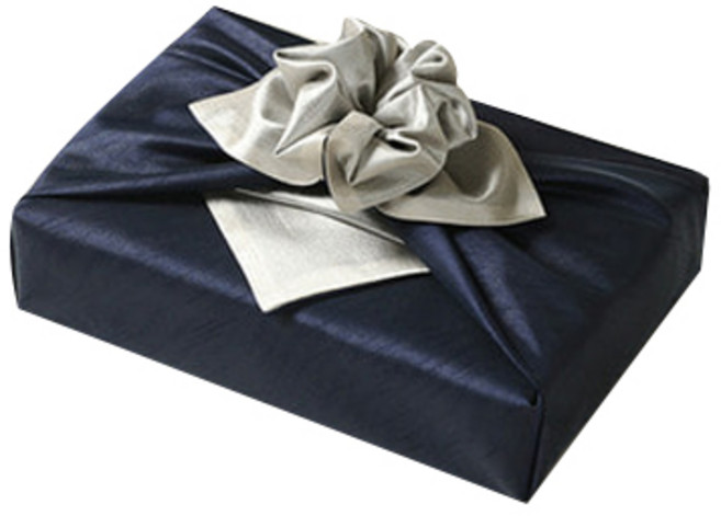 통샵 예단 선물 큰보자기 대형 150 x 150 cm, 딥네이비 + 아이보리, 1개