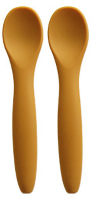 에이드엘 실리콘 이유식 스푼, 머스타드, 2개