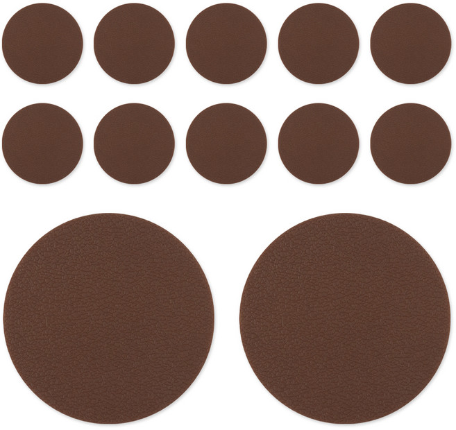 플라이토 국산 실리콘 엠보싱 원형 컵받침 12p, 브라운, 12개