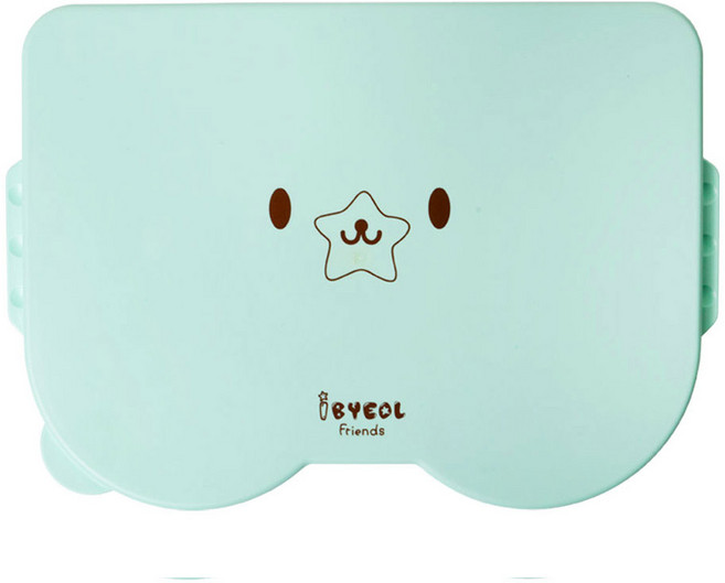 아이별프렌즈 도시락, 민트, 식판 + 뚜껑, 1세트