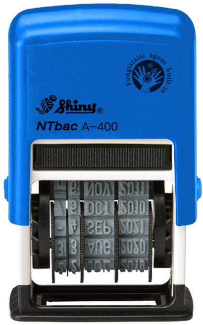 Shiny 日期印章 A-400, 隨機發貨, 藍紫色