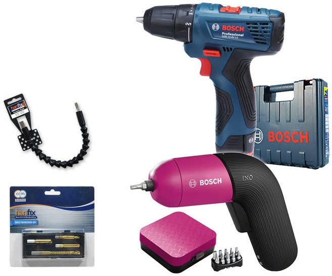보쉬 GSR 10.8V-13 10.8V 충전드릴 + IXO6 콤보패키지, 1세트
