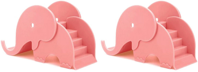 뉴에이지 코끼리 햄스터 미끄럼틀, 핑크, 2개