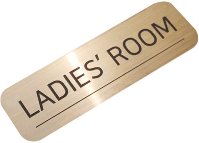 로마크골드유광 인테리어 화장실표지판 네임 L, 여성용, 1개