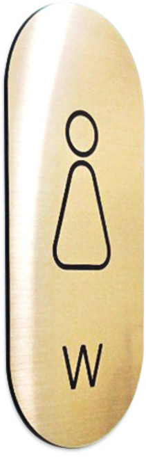 로마크골드유광 인테리어 화장실표지판 치아바타 S, 여성용, 1개
