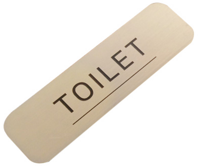 로마크골드유광 인테리어 화장실표지판 네임 S, TOILET, 1개