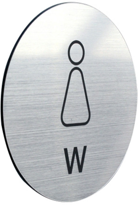 로마크실버유광 인테리어 화장실표지판 써클 M, 여성용, 1개