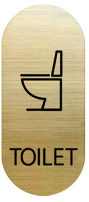 로마크골드유광 인테리어 화장실표지판 치아바타 S, 공용, 1개