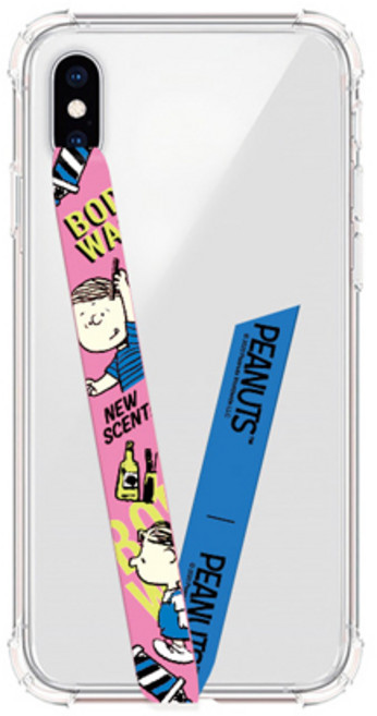 피너츠 스누피 스마트 휴대폰 스트랩, 핑크, 1개