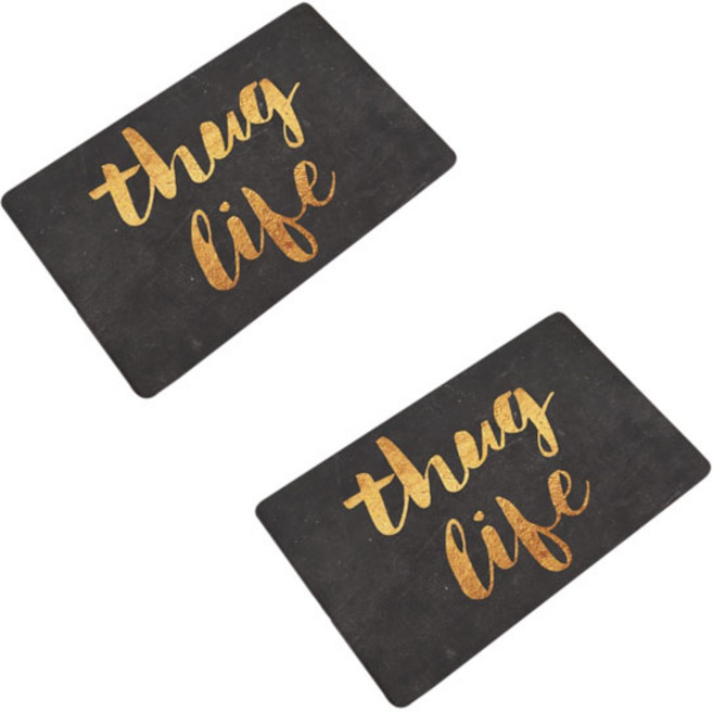 더자카 스페셜 골드라벨 발매트 2p, 블랙, 2개