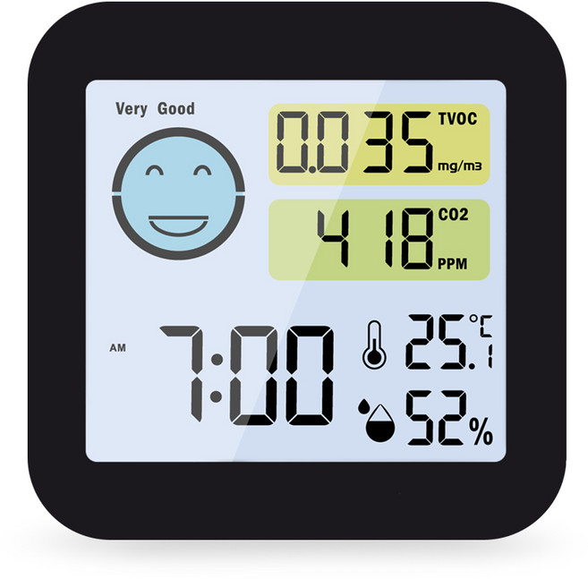 노바리빙 심플 공기질 측정 온습도계 ML745, 블랙, 1개
