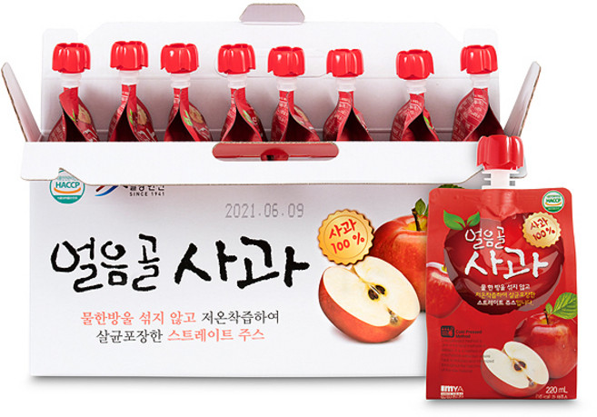 Miryang Agar Agar 密陽冰谷蘋果汁, 220ml, 16包