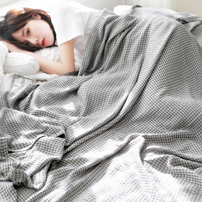 素色竹纖維80支棉薄被, 灰色