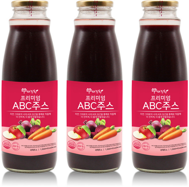 더진한 프리미엄 ABC 주스, 1L, 3개