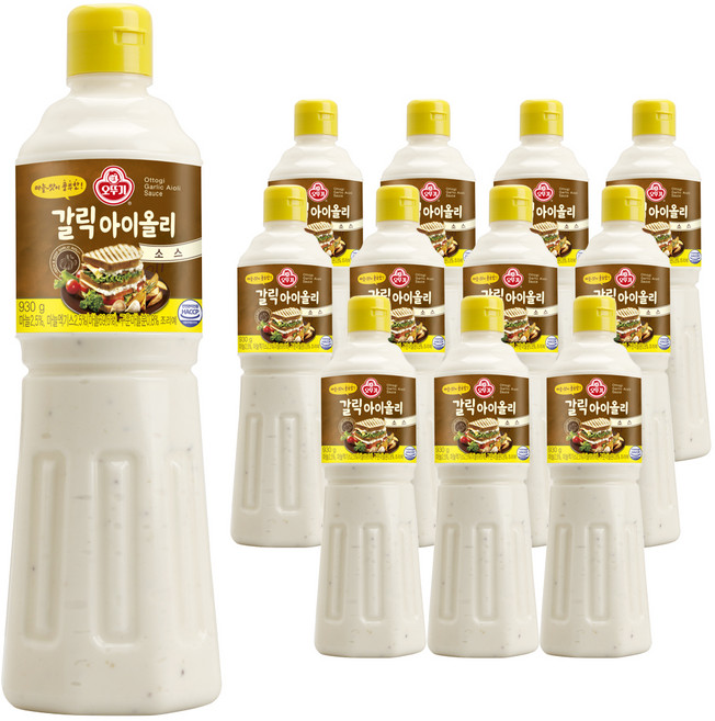 오뚜기 갈릭 아이올리 소스, 930g, 12개