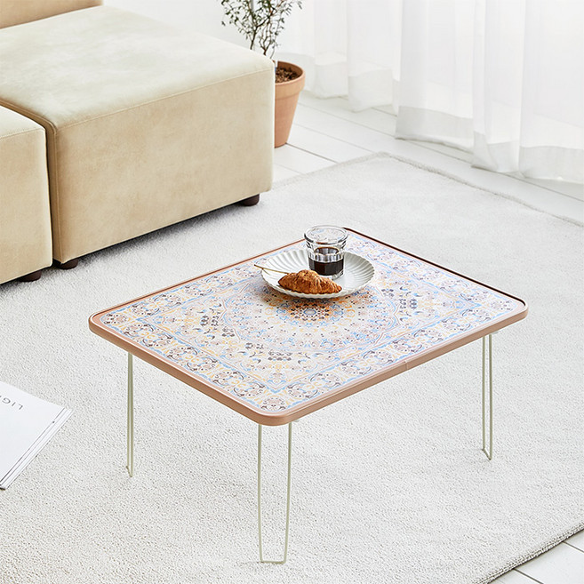 룸앤홈 페르시안 접이식 테이블, 베이지