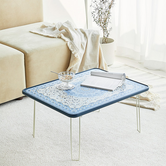 룸앤홈 페르시안 접이식 테이블, 블루