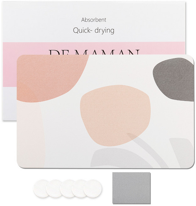 달팽이리빙 드마망 디자인 규조토 발매트 풀세트, 썬플라워