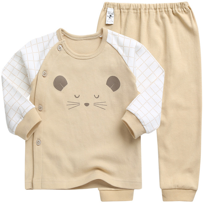 그린베베 아동용 봄가을 쥬쥬 양면내의 상하 세트