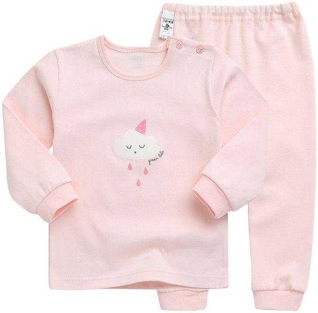 그린베베 아동용 봄가을 솜사탕 양면내의 상하 세트