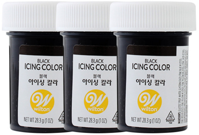 윌튼 아이싱칼라 블랙, 28.3g, 3개