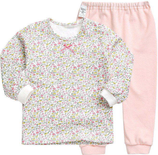 그린베베 아동용 봄가을 에이미 양면내의 상하 세트