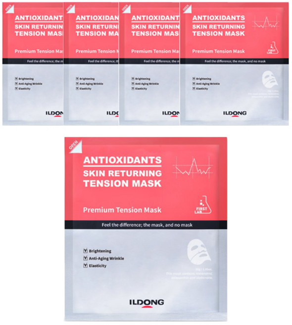 퍼스트랩 일동제약 스킨 리터닝 텐션 마스크, 1개, 4개입