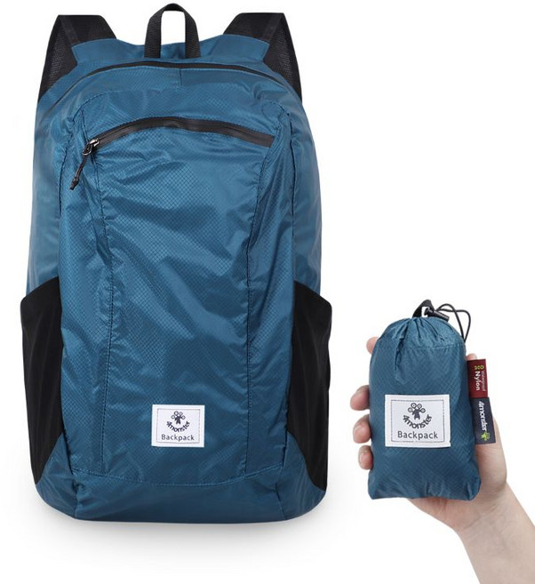 4몬스터 초경량 휴대용 폴딩 등산 백팩 24L, 블루