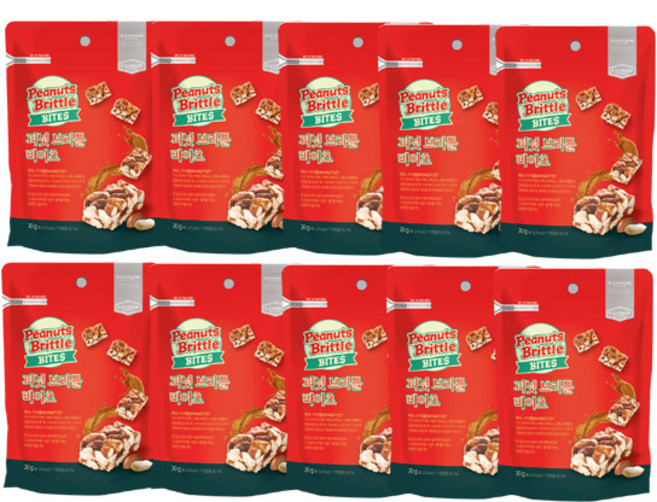 리치팜너트 피넛 브리틀 바이츠, 70g, 10개