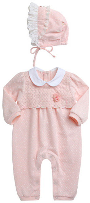 그린베베 봄가을 귀욤하트 우주복 + 모자 세트