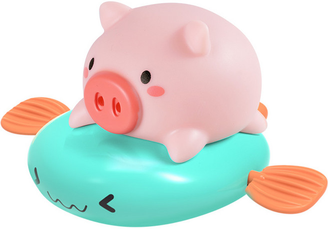 레츠토이 튜브타는 피기 보트 물총 장난감, 혼합색상, 1개