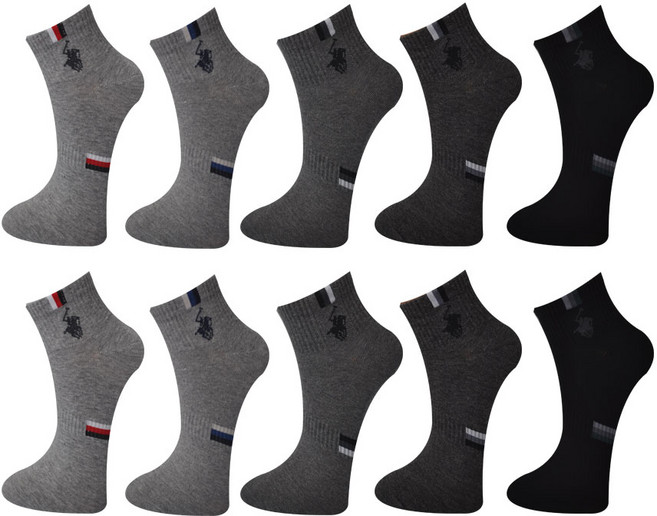 비버리힐스폴로클럽 남성용 캐주얼 초미니 양말 10족