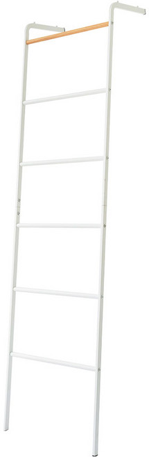모노플랫 6단 사다리 행거, 우드 + 화이트