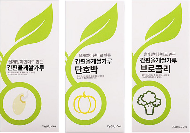 moms 초기 이유식용 1단계 분말 이유식 3종 세트, 1세트, 쌀맛, 단호박맛, 브로콜리맛