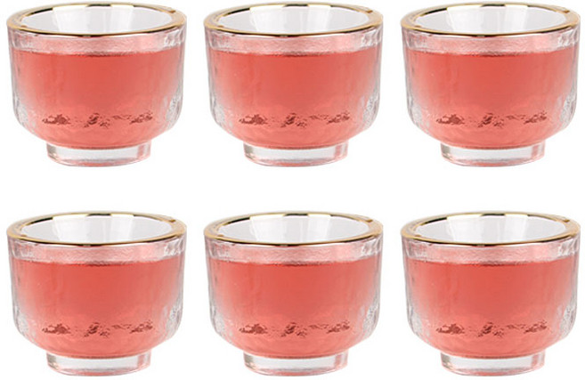 MASI FIRENZE 金邊酒杯, 金邊, 6個