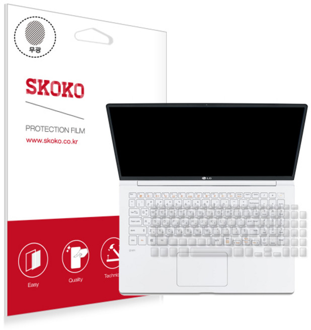 스코코 LG그램 15 2018 15ZD980 무광 보호 키스킨, 1개